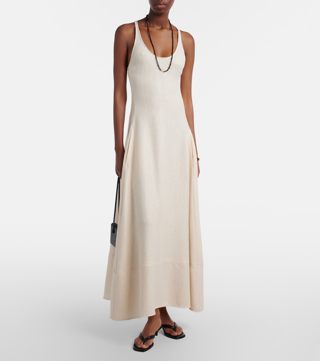 Cotton tweed maxi dress | Toteme