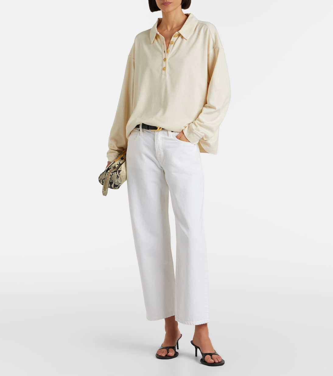 Jamie cropped barrel-leg jeans | Slvrlake