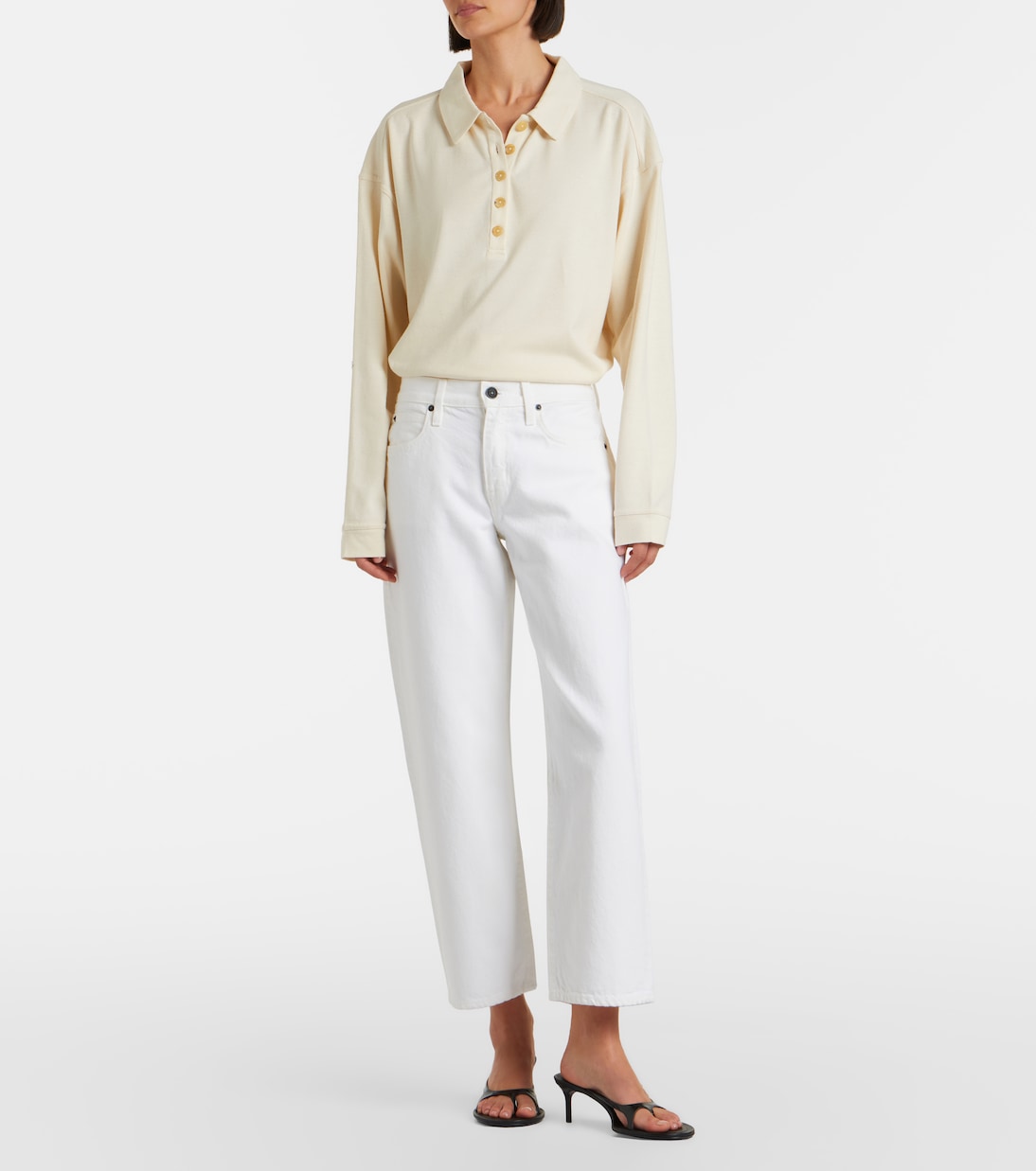 Jamie cropped barrel-leg jeans | Slvrlake