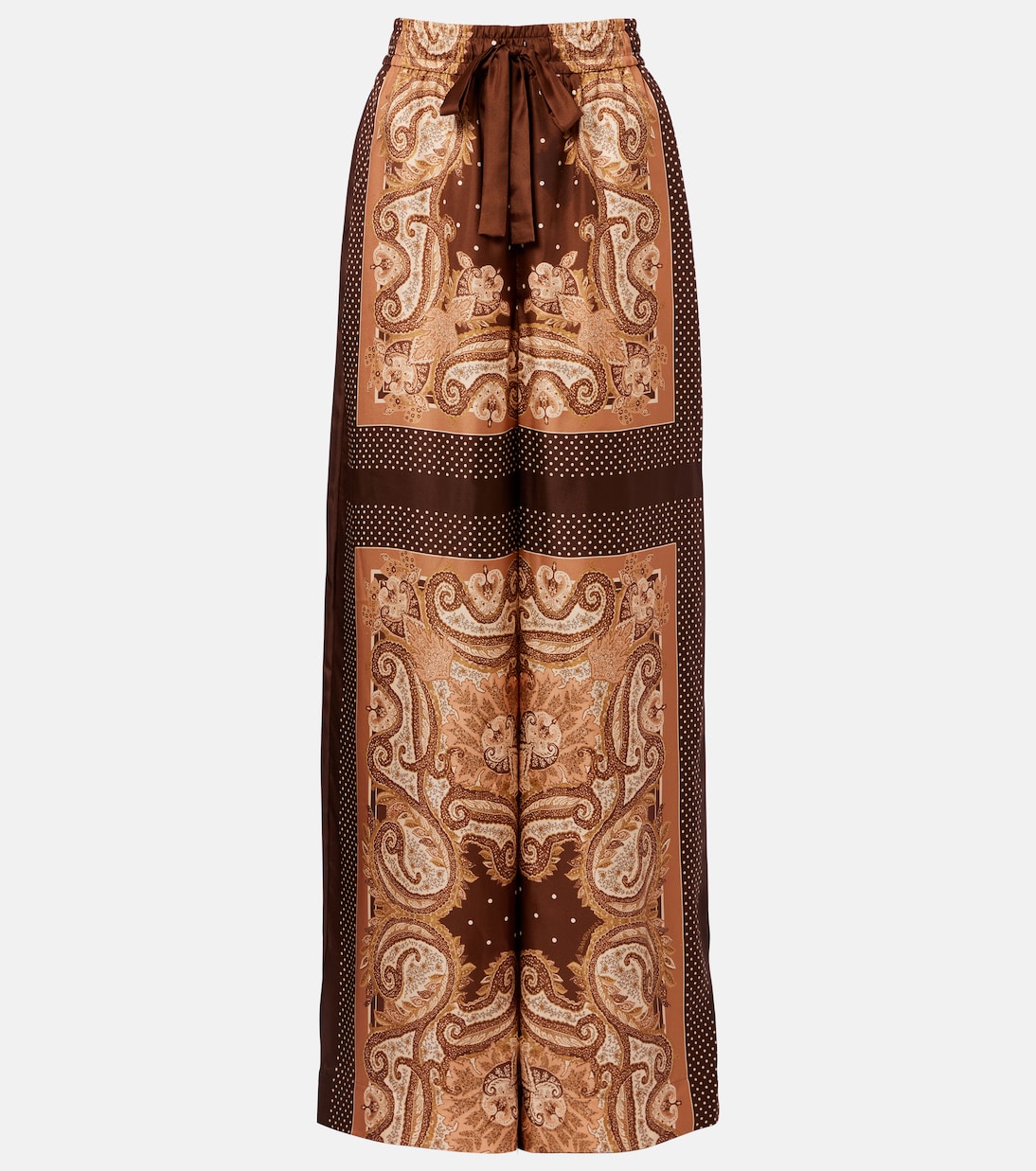 Pantaloni Luna in seta con stampa paisley | Zimmermann
