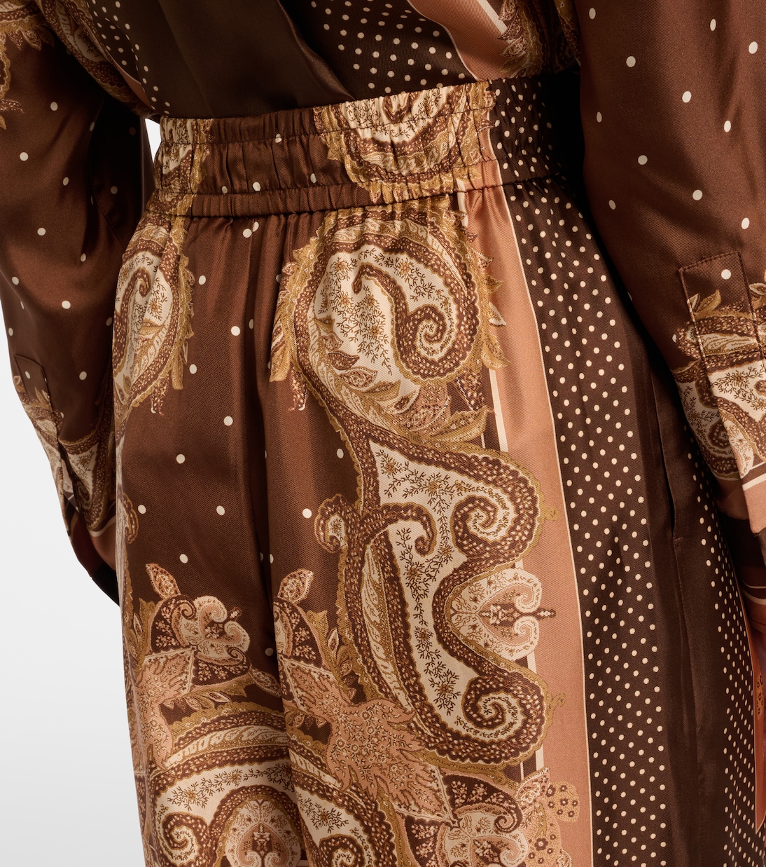 Pantaloni Luna in seta con stampa paisley | Zimmermann