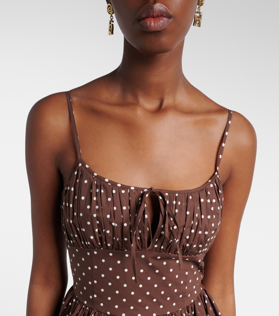 Robe en coton mélangé à pois | Rotate