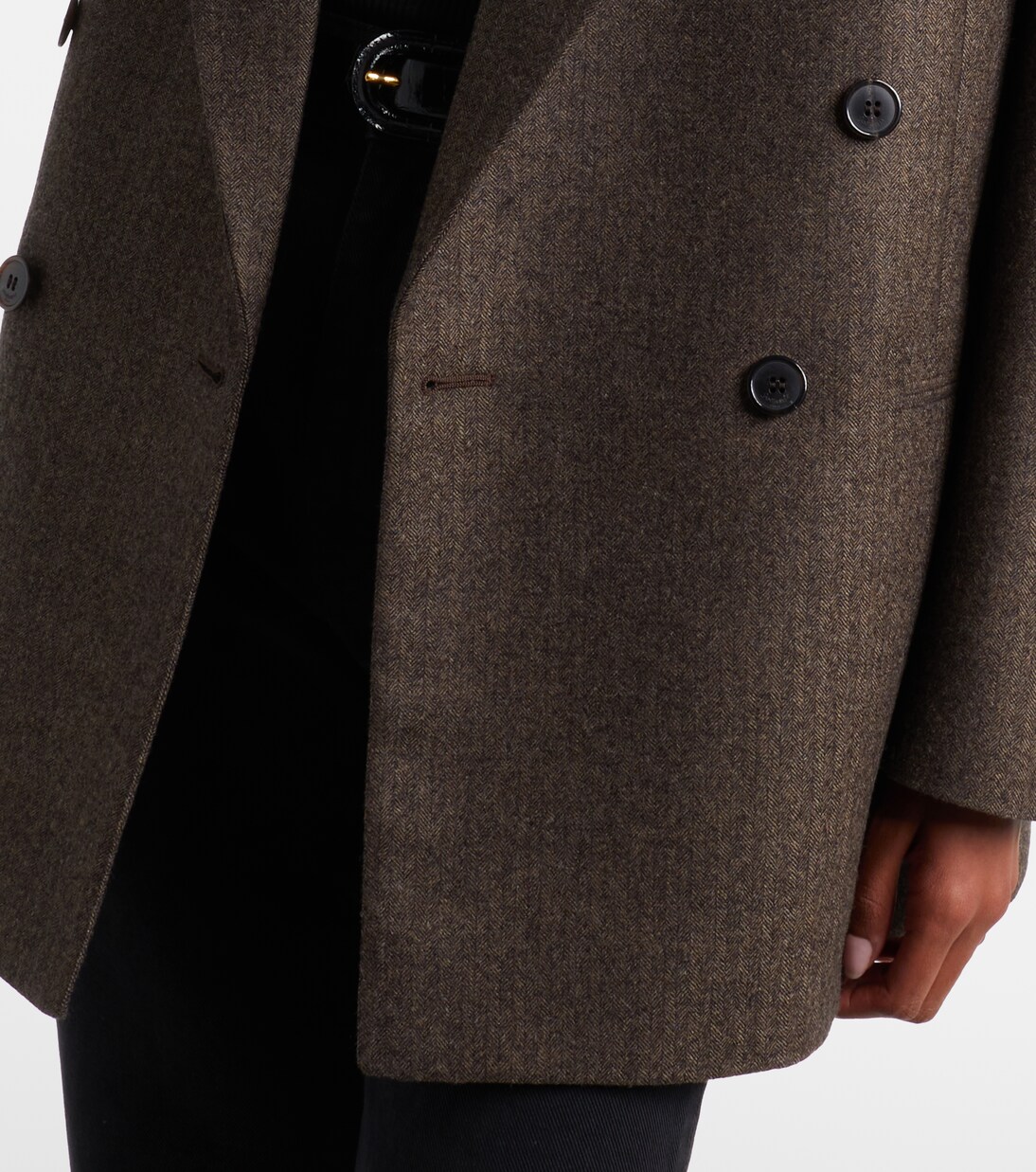 Blazer aus Wolle mit Fischgrätmuster | Saint Laurent