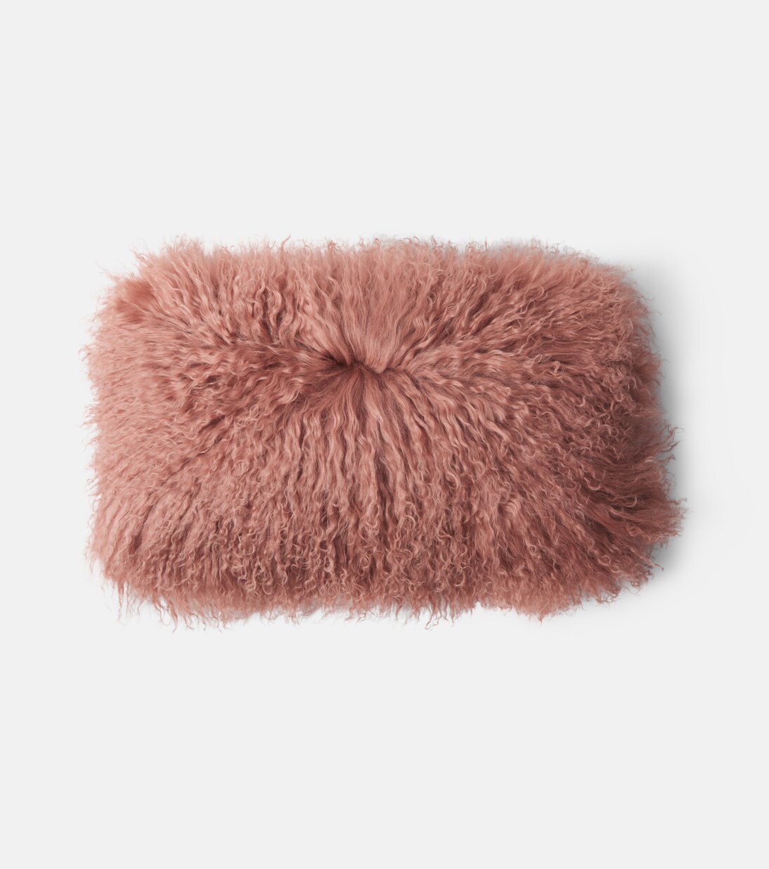 Reversible linen and shearling cushion | Maison de Vacances