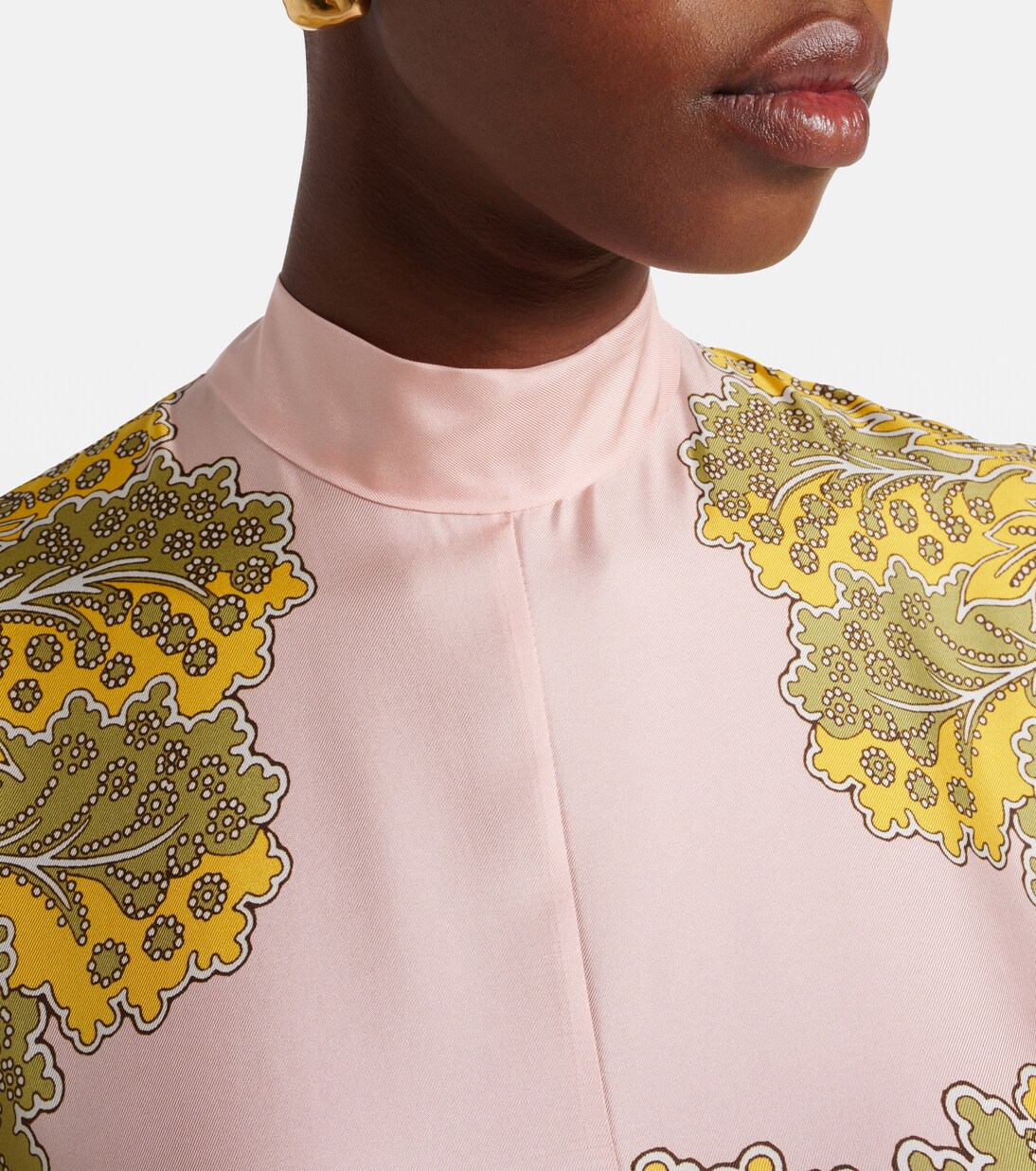 Magnifico floral silk twill maxi dress | La DoubleJ