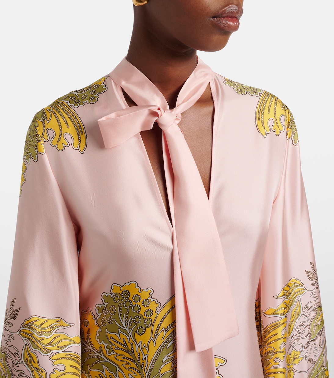 Magnifico floral silk twill maxi dress | La DoubleJ