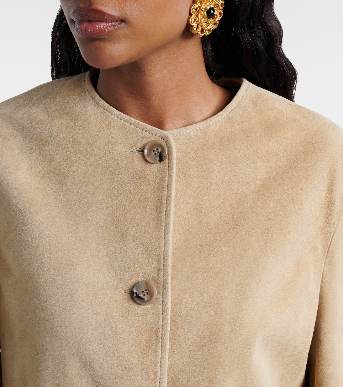Suede jacket  | Nour Hammour