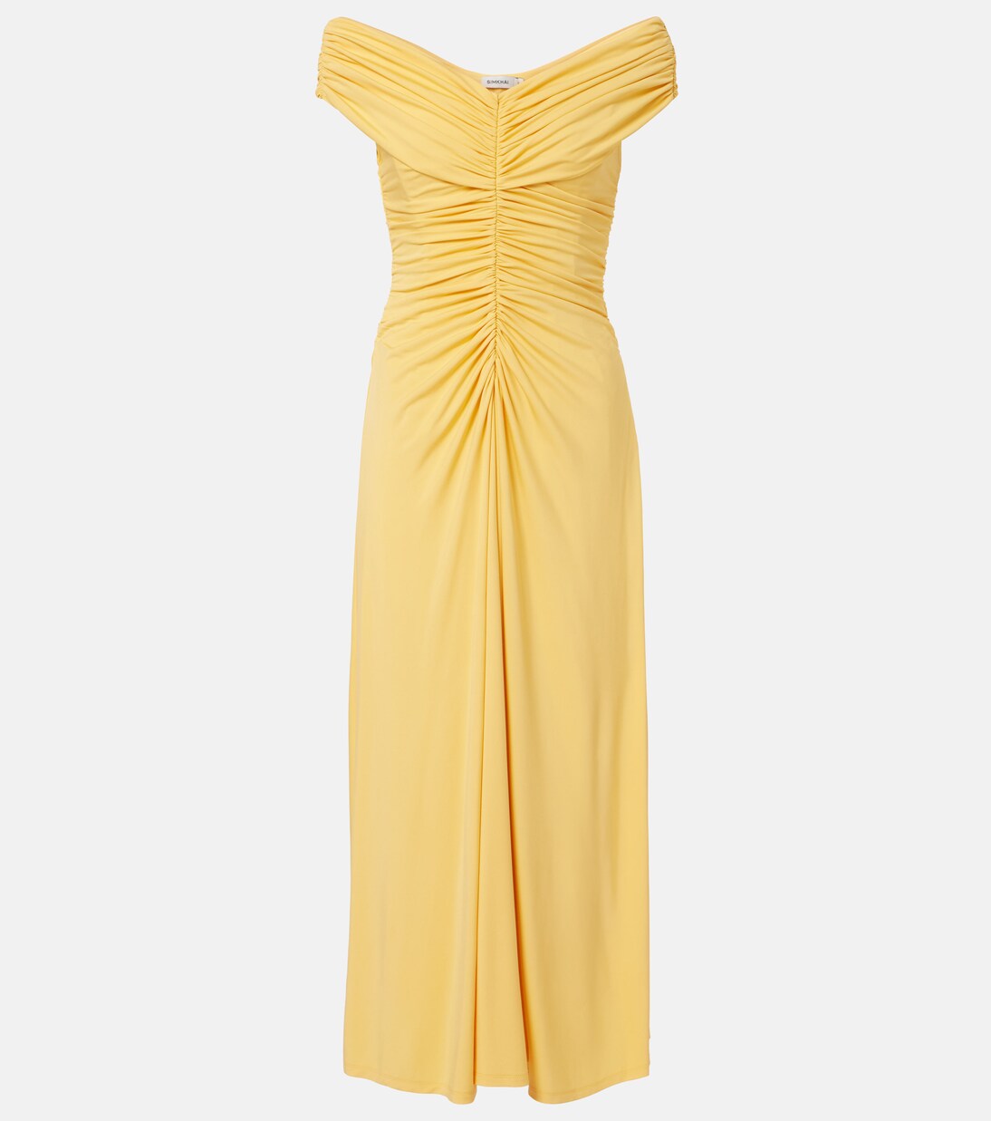 Sheyda ruched jersey midi dress | Simkhai