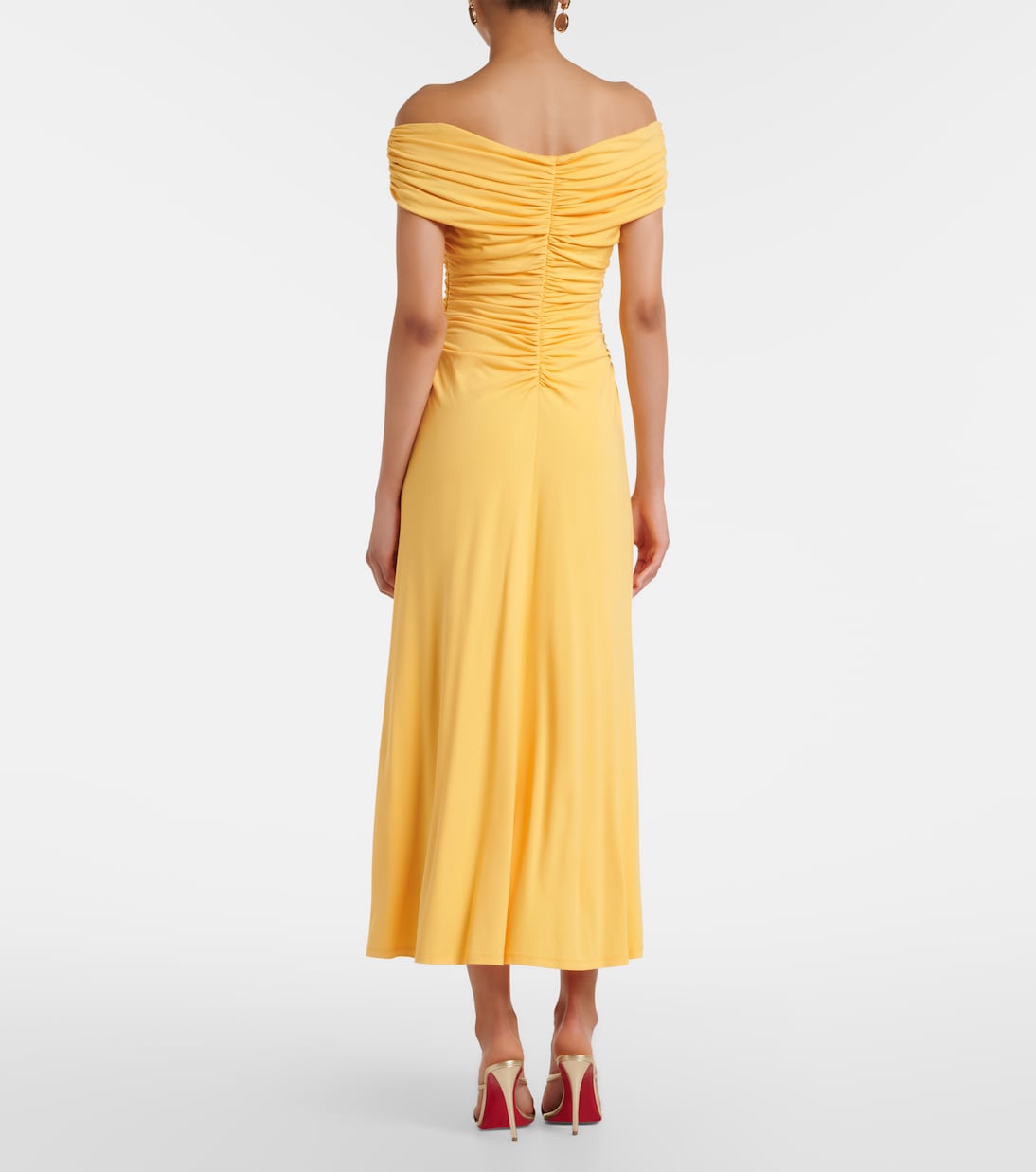 Sheyda ruched jersey midi dress | Simkhai