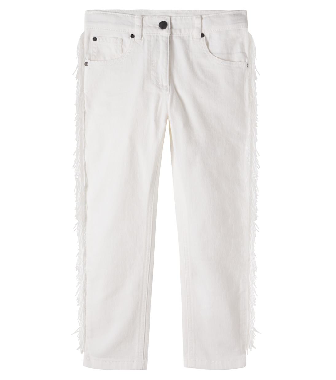 Fringe-trimmed cotton gabardine pants | Stella McCartney Kids