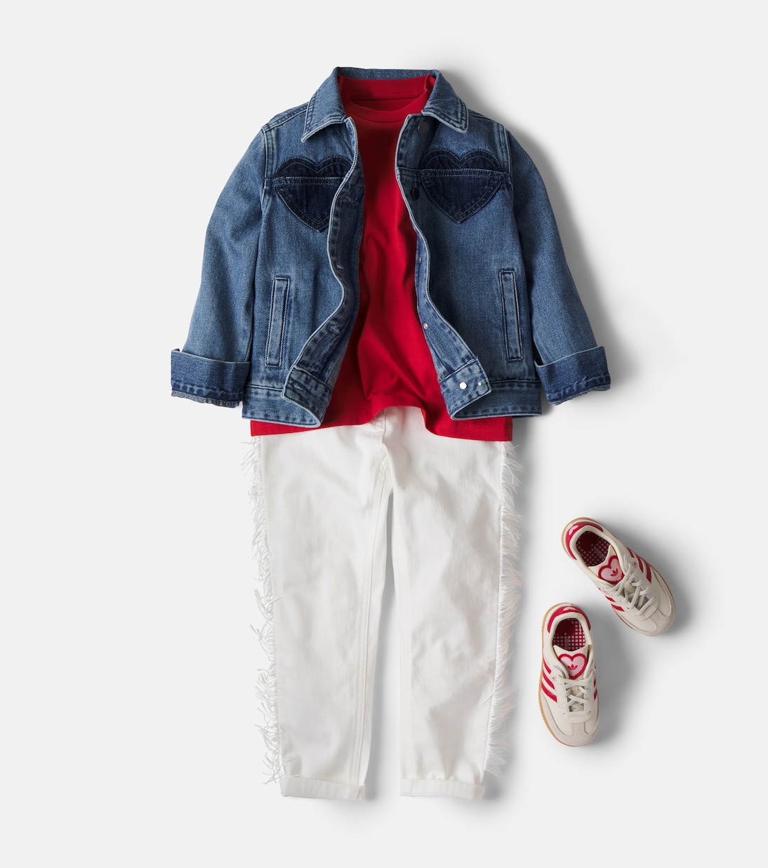 Fringe-trimmed cotton gabardine pants | Stella McCartney Kids