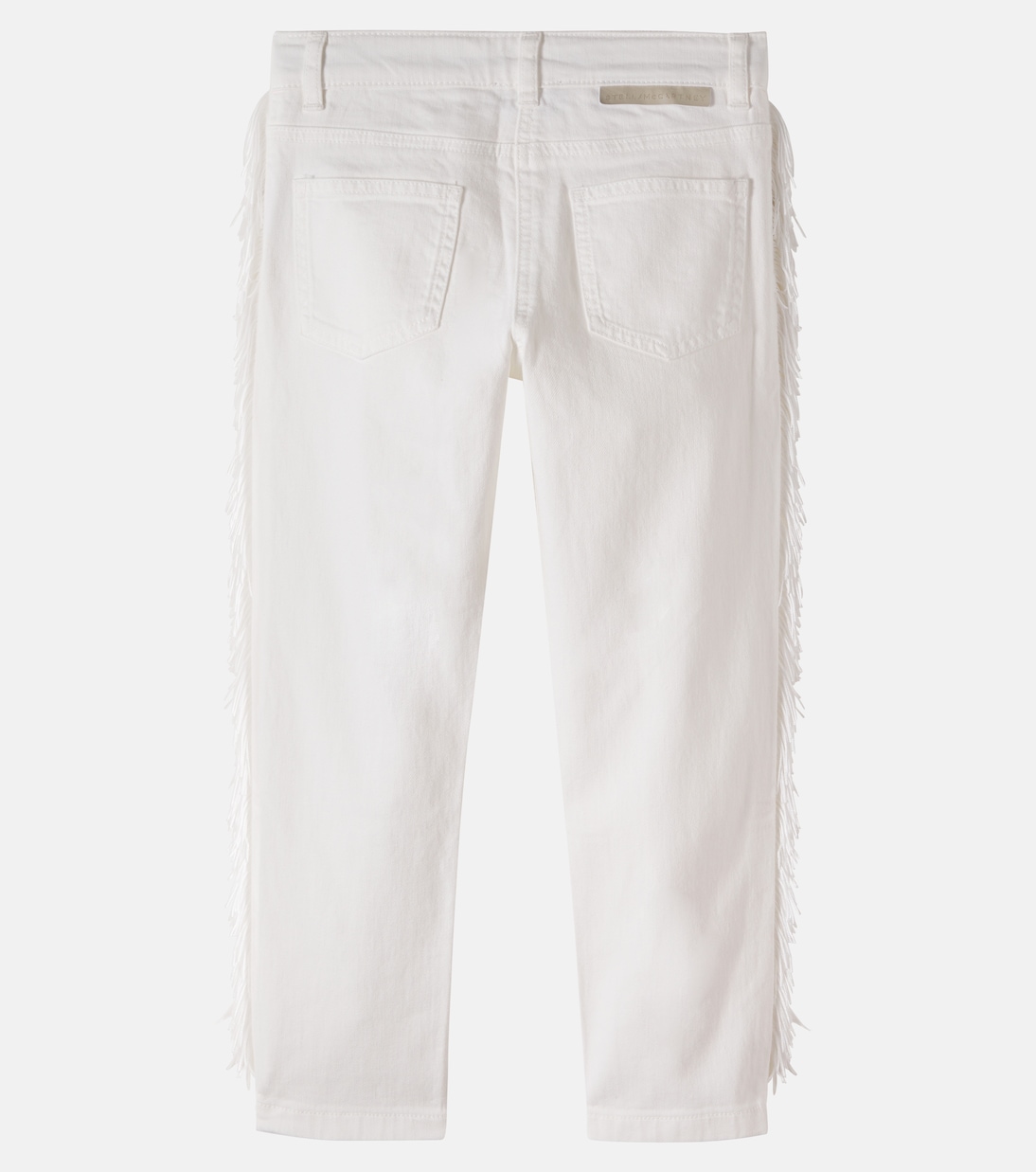 Fringe-trimmed cotton gabardine pants | Stella McCartney Kids