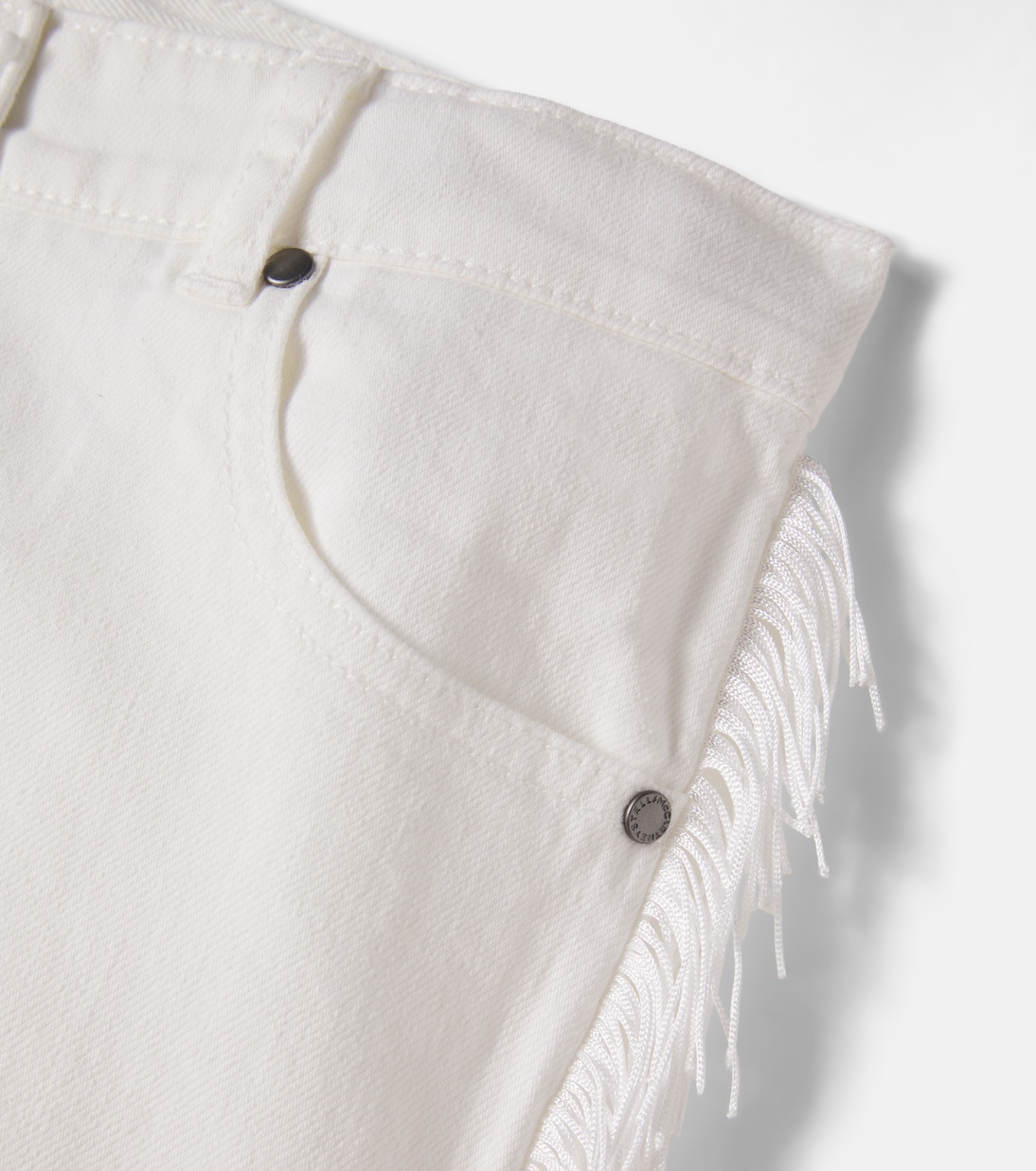 Fringe-trimmed cotton gabardine pants | Stella McCartney Kids