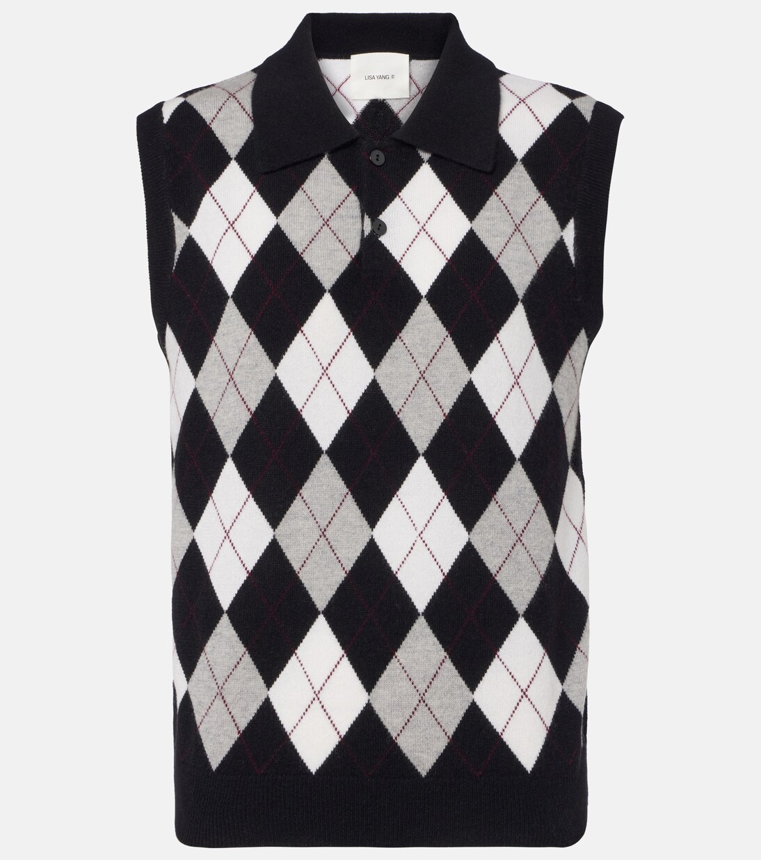 Anwen argyle cashmere sweater vest | Lisa Yang
