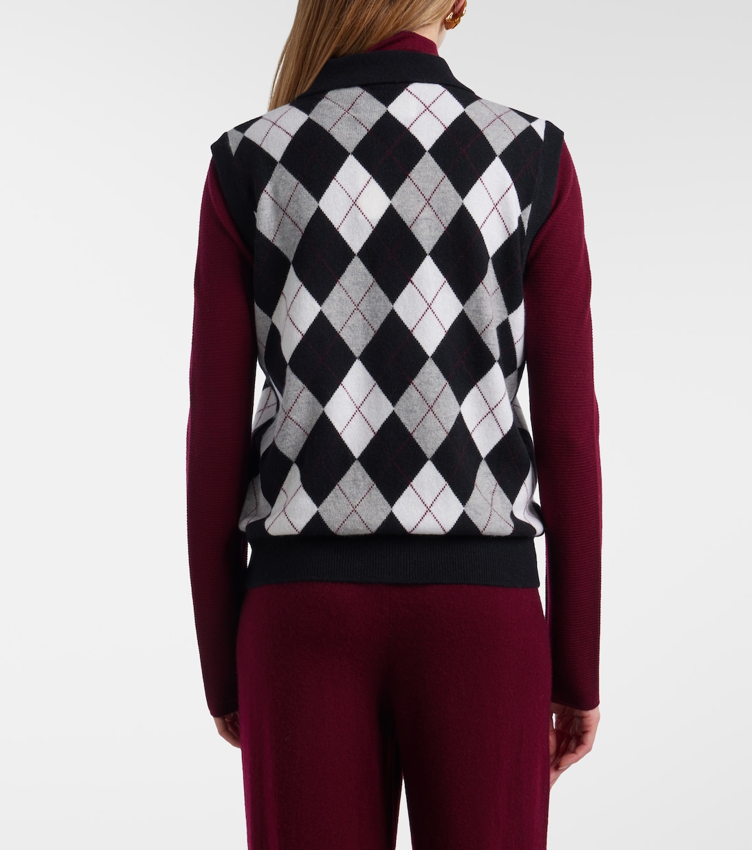 Anwen argyle cashmere sweater vest | Lisa Yang