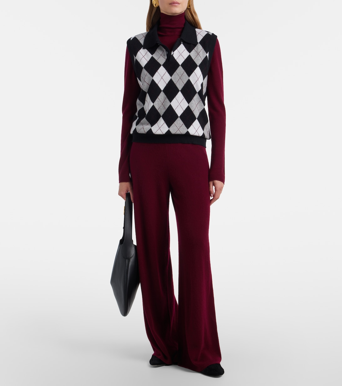 Anwen argyle cashmere sweater vest | Lisa Yang