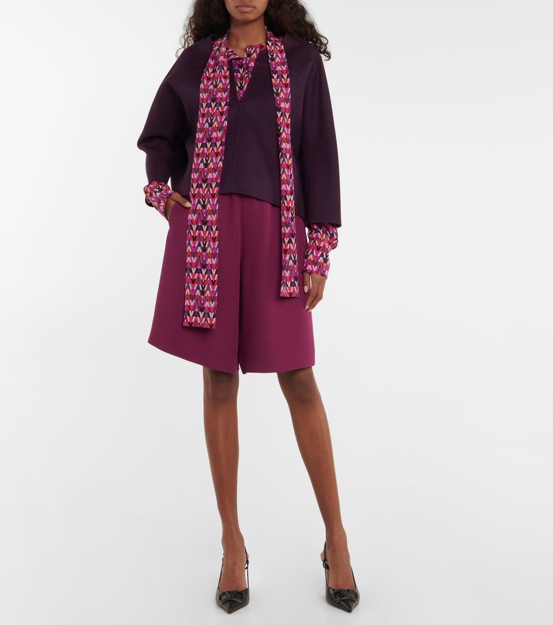 Printed silk crêpe de chine blouse | Valentino