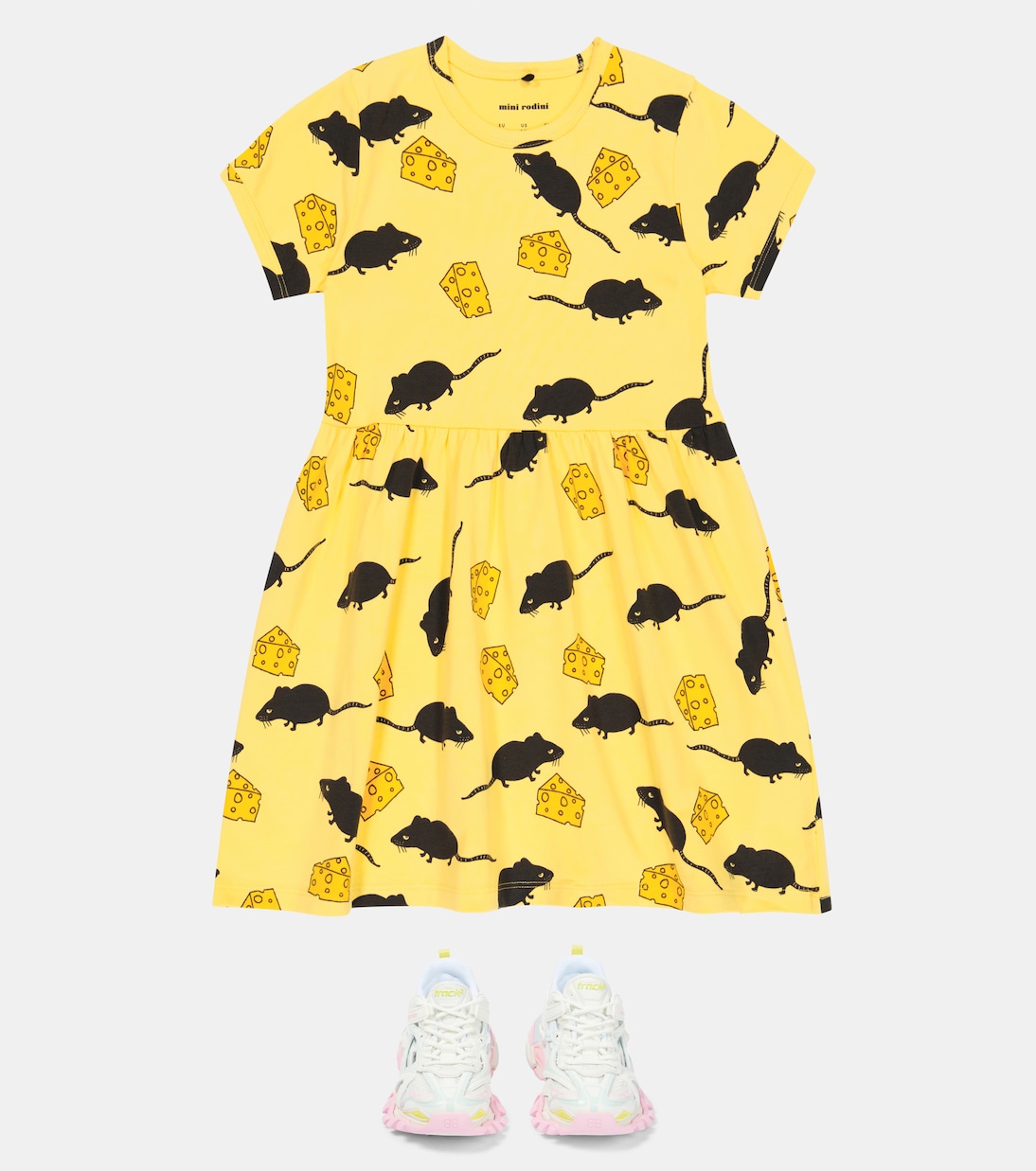 Robe imprimée en coton mélangé | Mini Rodini