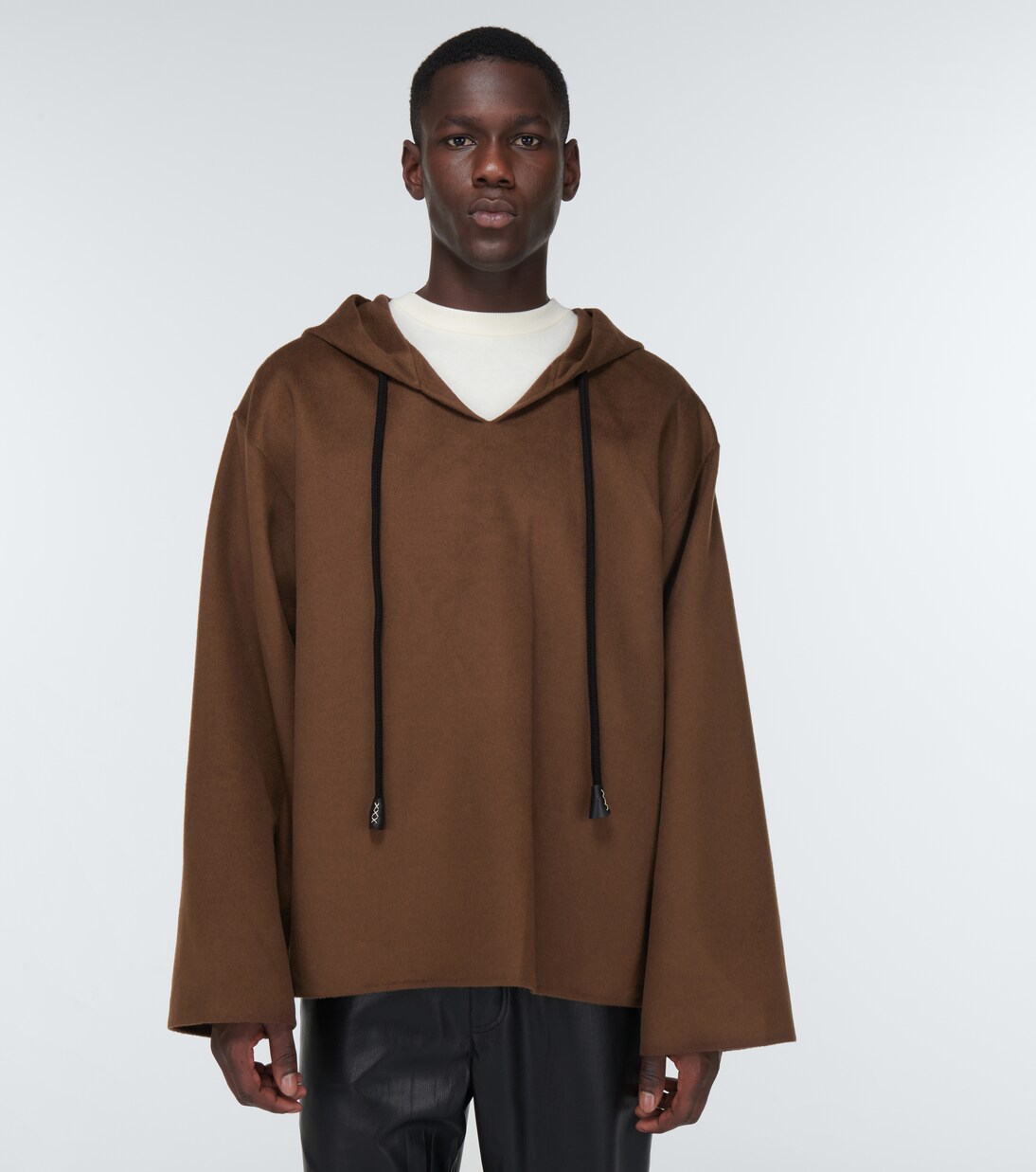 Moshe wool and silk hoodie | Nanushka