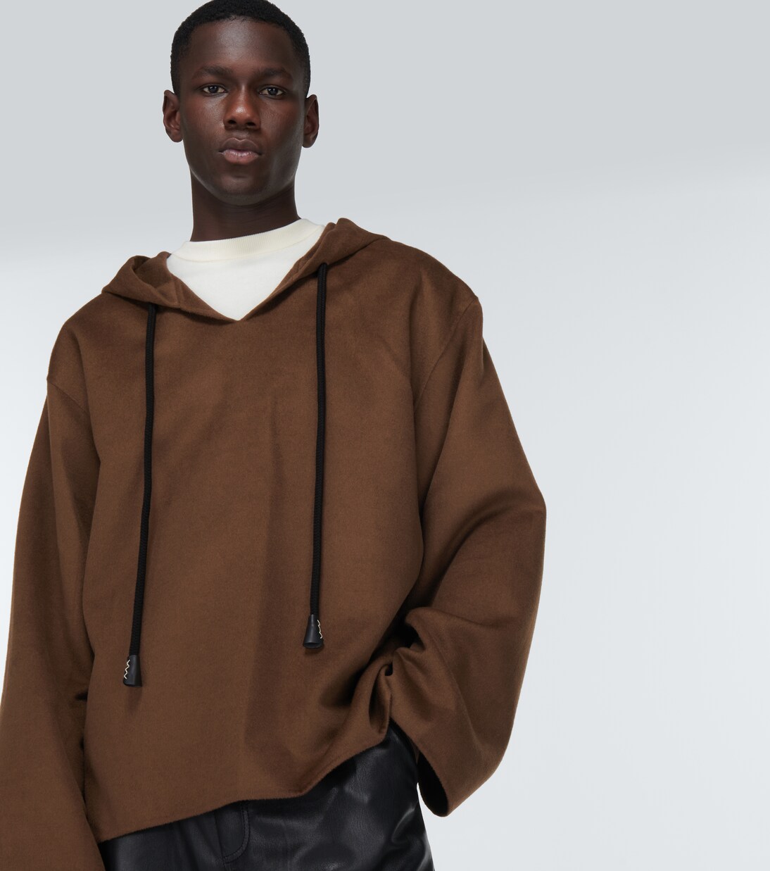 Moshe wool and silk hoodie | Nanushka
