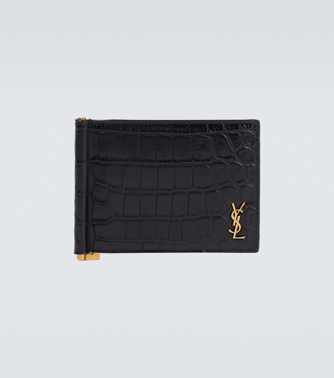 Cassandre croc-effect leather wallet  | Saint Laurent
