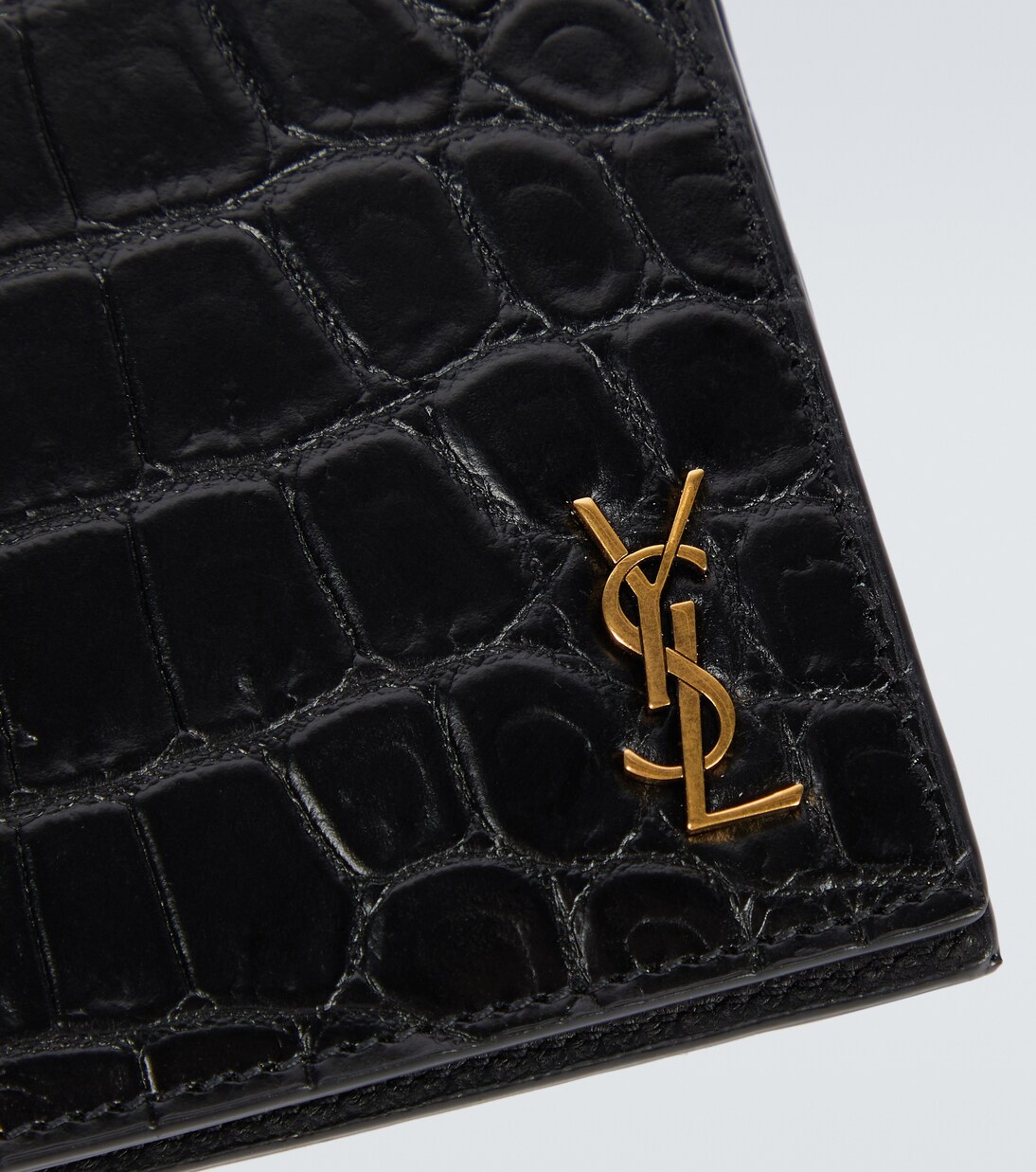 Cassandre croc-effect leather wallet  | Saint Laurent