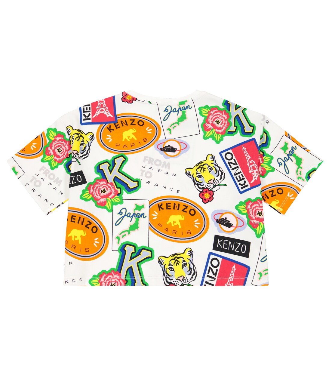 Printed cotton-blend T-shirt | Kenzo Kids