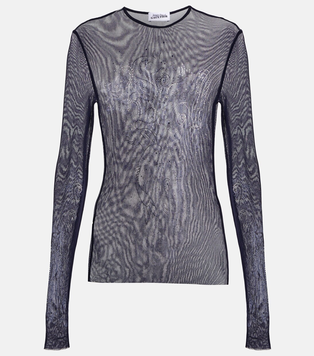Top in mesh con cristalli | Jean Paul Gaultier
