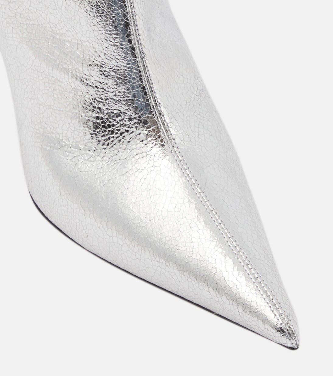 Overknee-Stiefel aus Metallic-Leder | Alexandre Vauthier