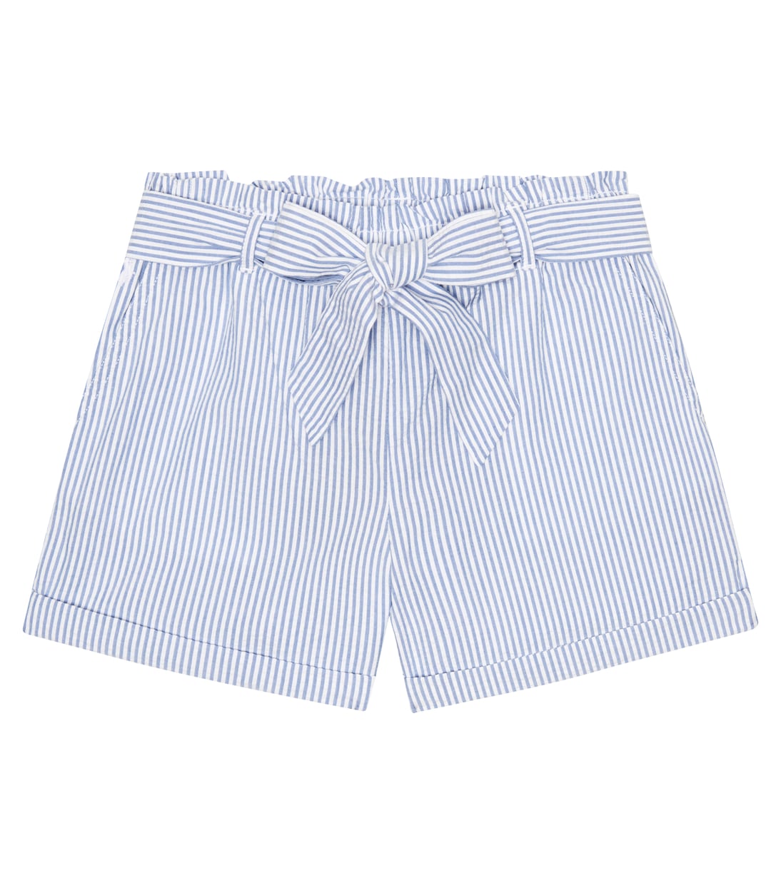 Striped seersucker cotton shorts | Polo Ralph Lauren Kids