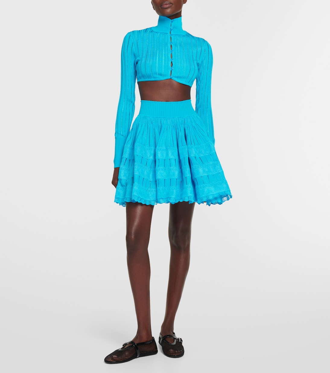 Ribbed-knit cropped cardigan | Alaïa