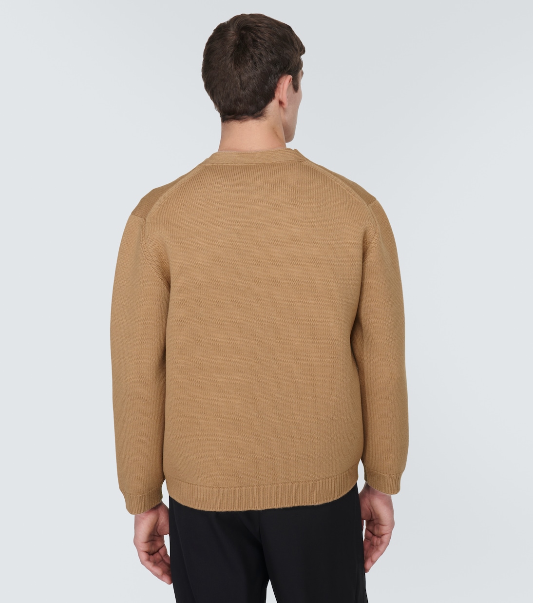 Logo wool-blend cardigan | Miu Miu