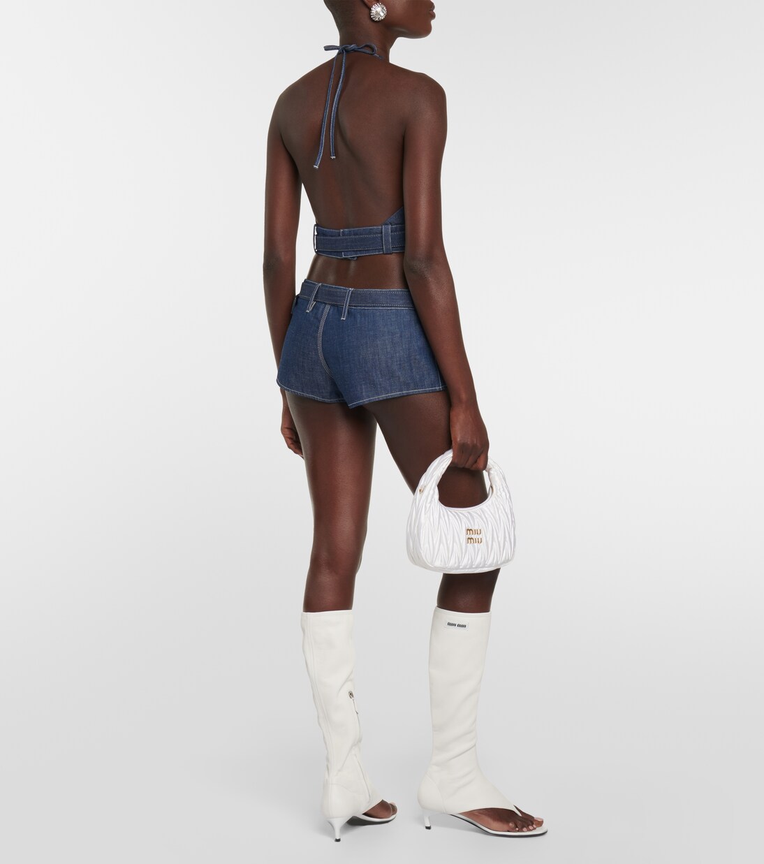 Low-Rise Jeansshorts | Miu Miu