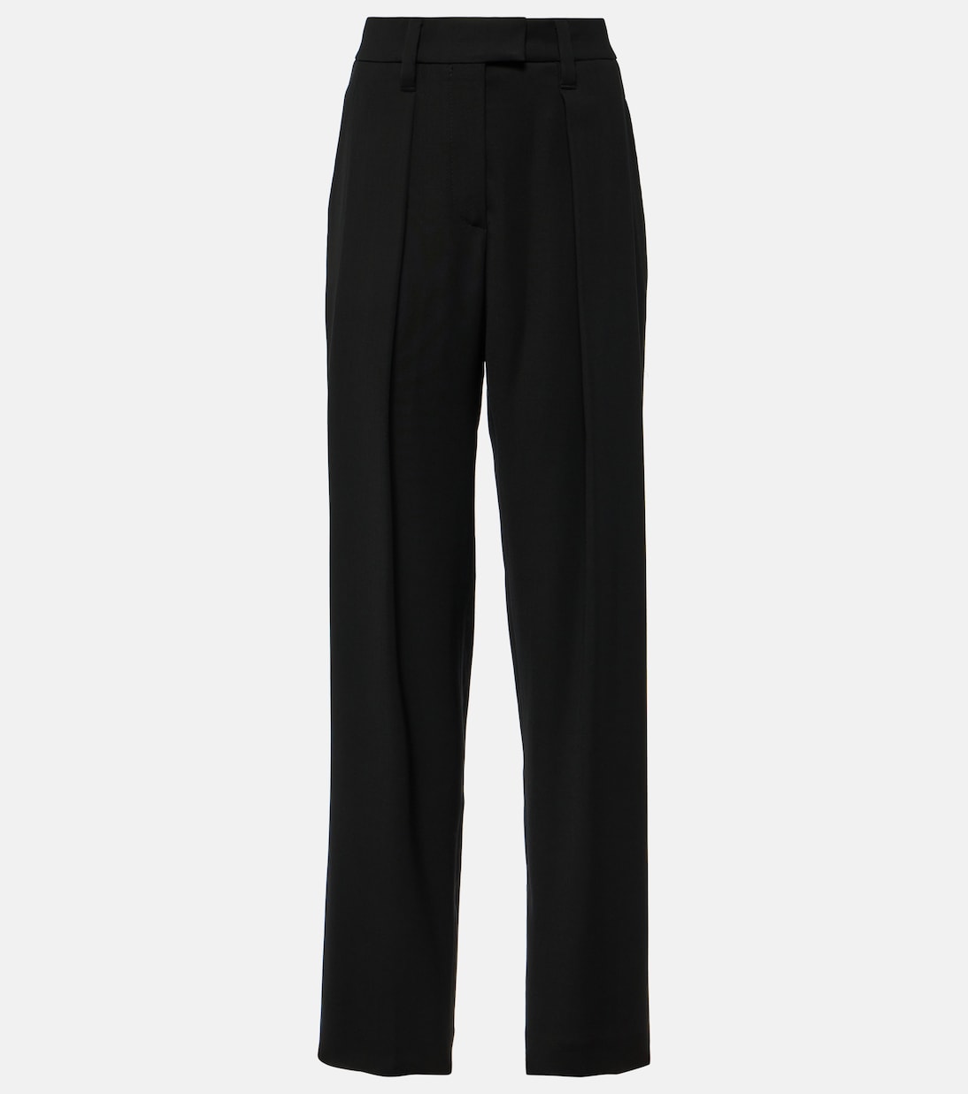 Weite High-Rise-Hose aus Gabardine | Brunello Cucinelli