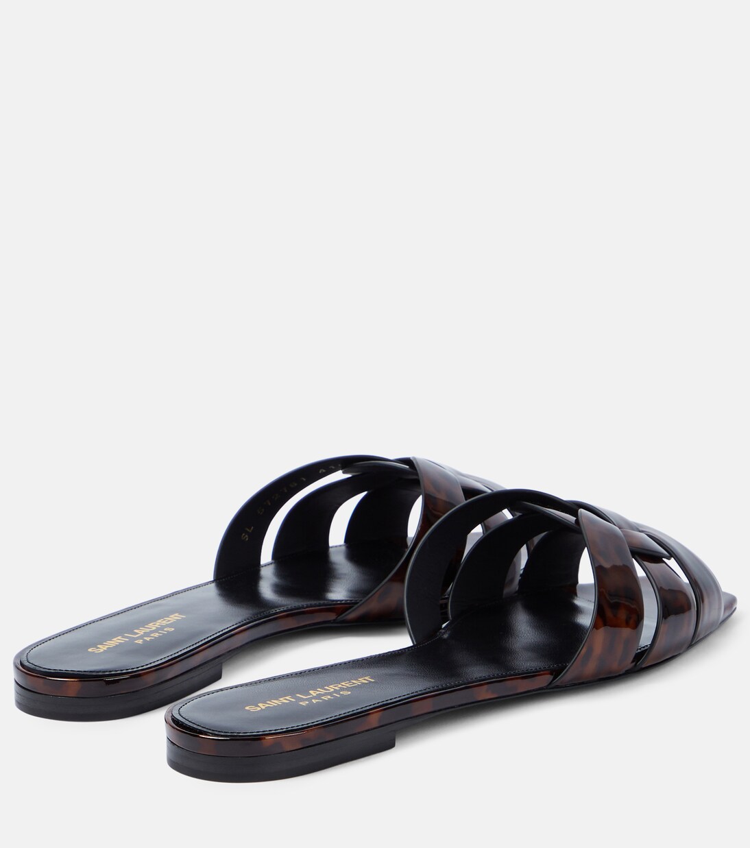 Tribute 05 leopard-print leather flats | Saint Laurent