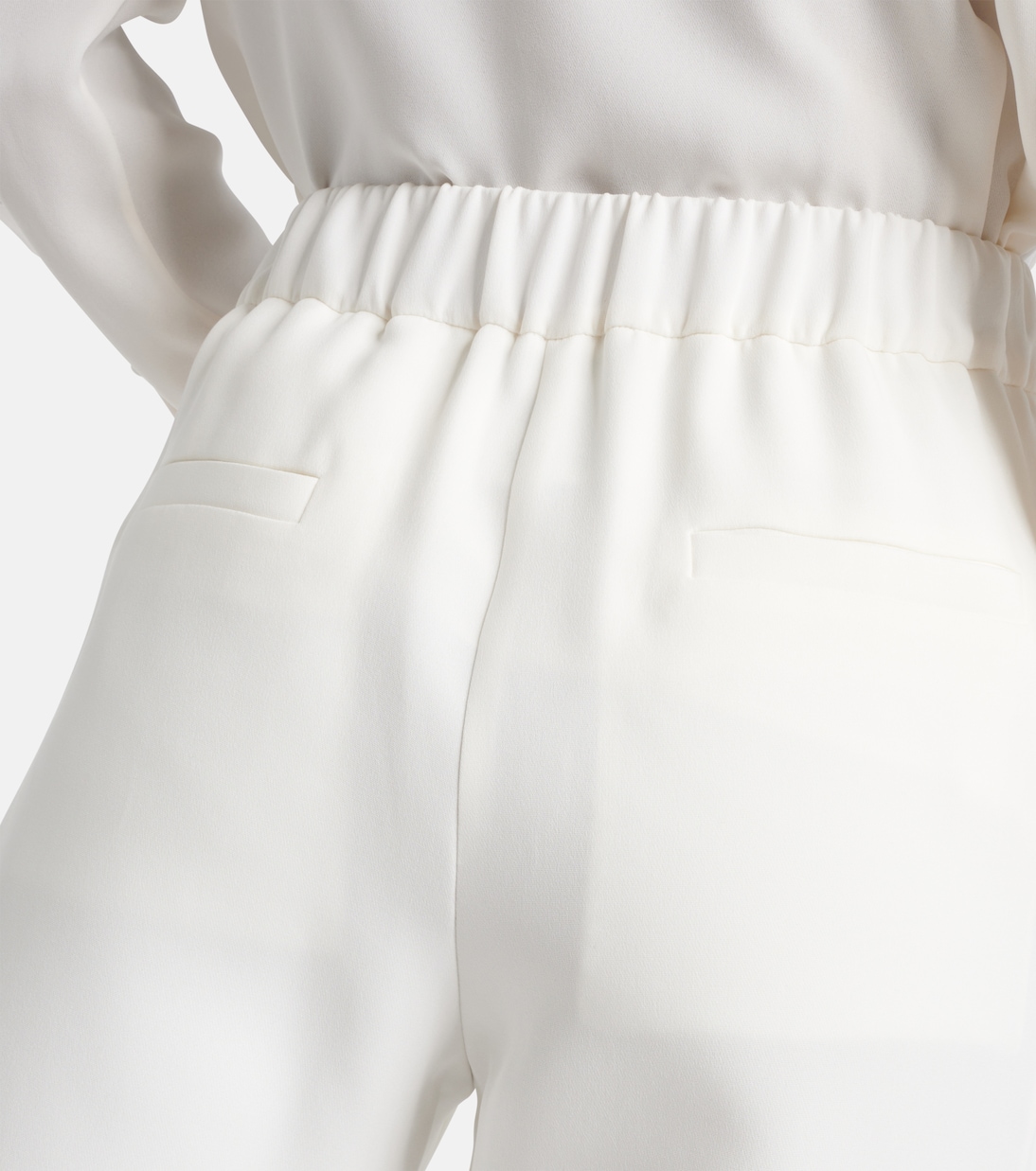 Weite High-Rise-Hose aus Seide | Valentino