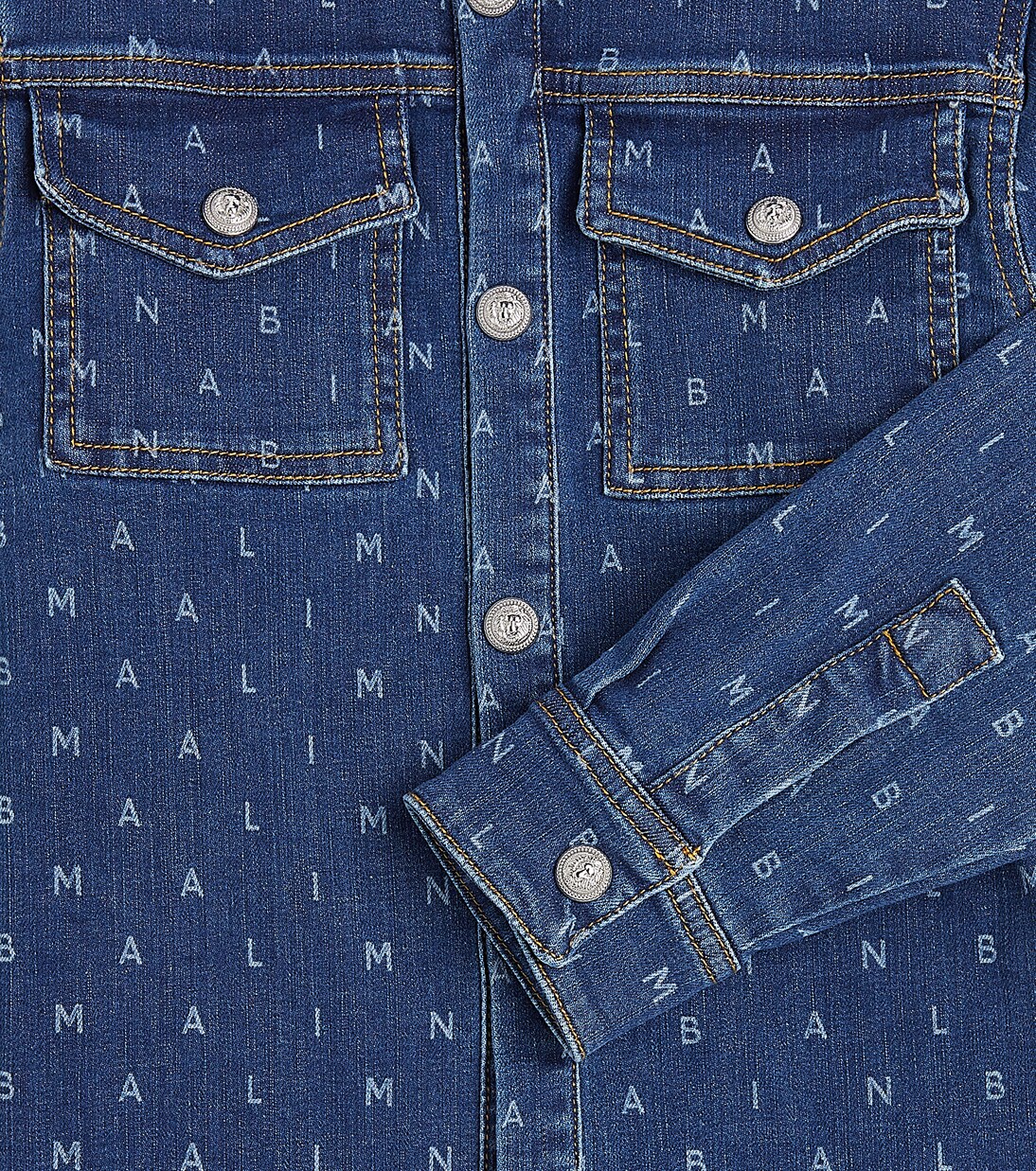 Logo denim shirt | Balmain Kids
