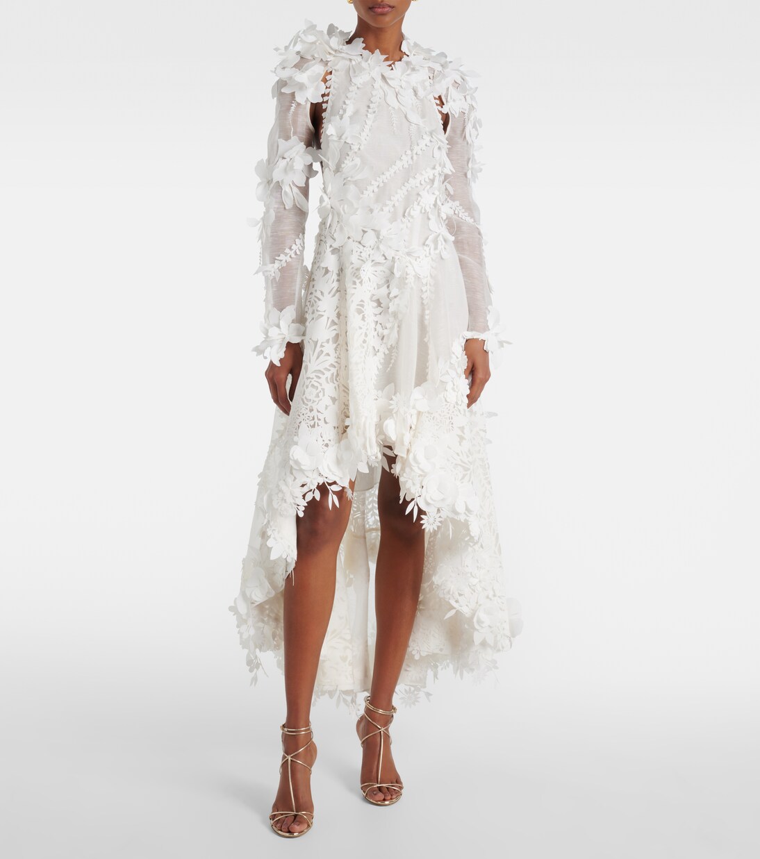 Tranquillity linen and silk organza midi dress | Zimmermann