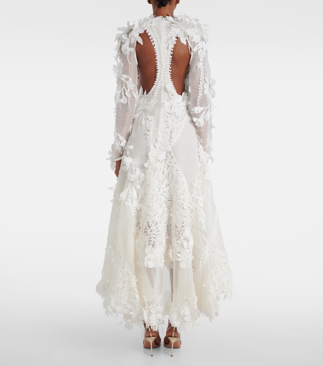 Tranquillity linen and silk organza midi dress | Zimmermann