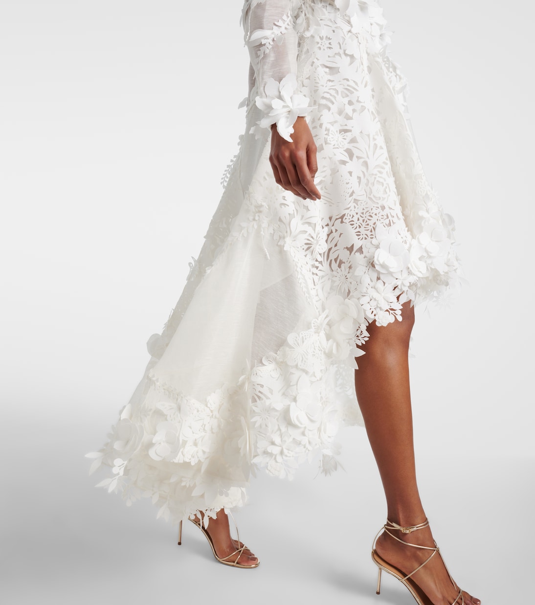 Tranquillity linen and silk organza midi dress | Zimmermann