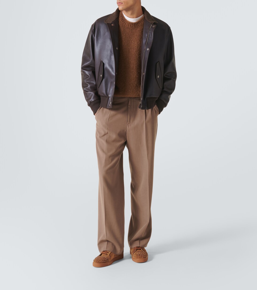 Sneakers Louis Junior Spikes aus Veloursleder | Christian Louboutin