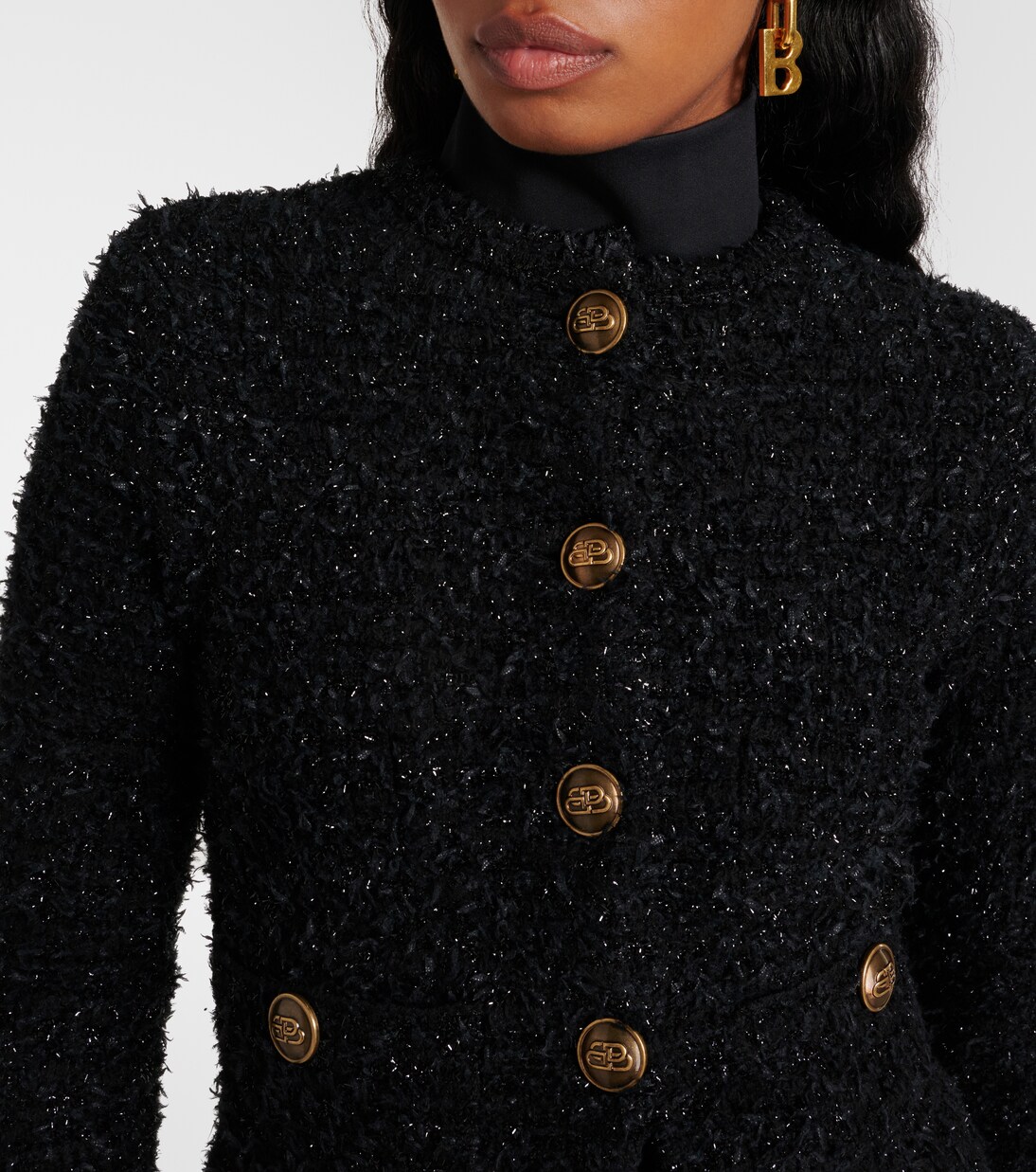 Cropped-Cardigan aus Tweed | Balenciaga