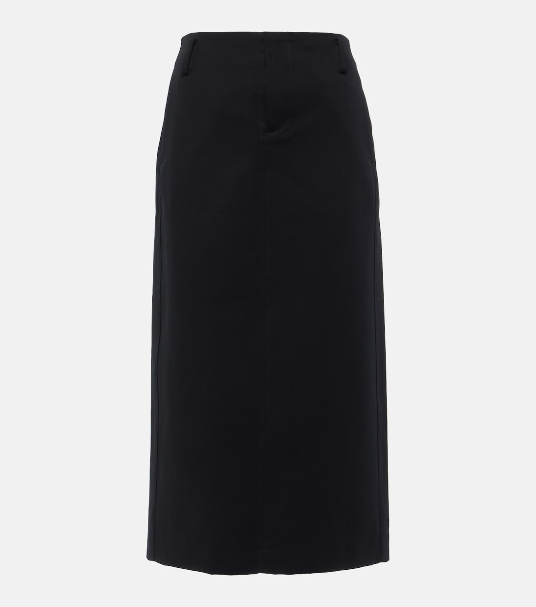 Low-rise cotton-blend midi skirt | Vince
