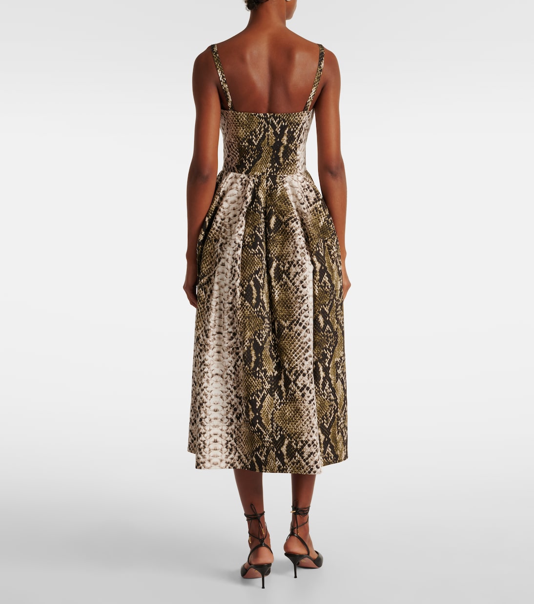 Abito lungo in popeline di misto cotone | Oscar de la Renta