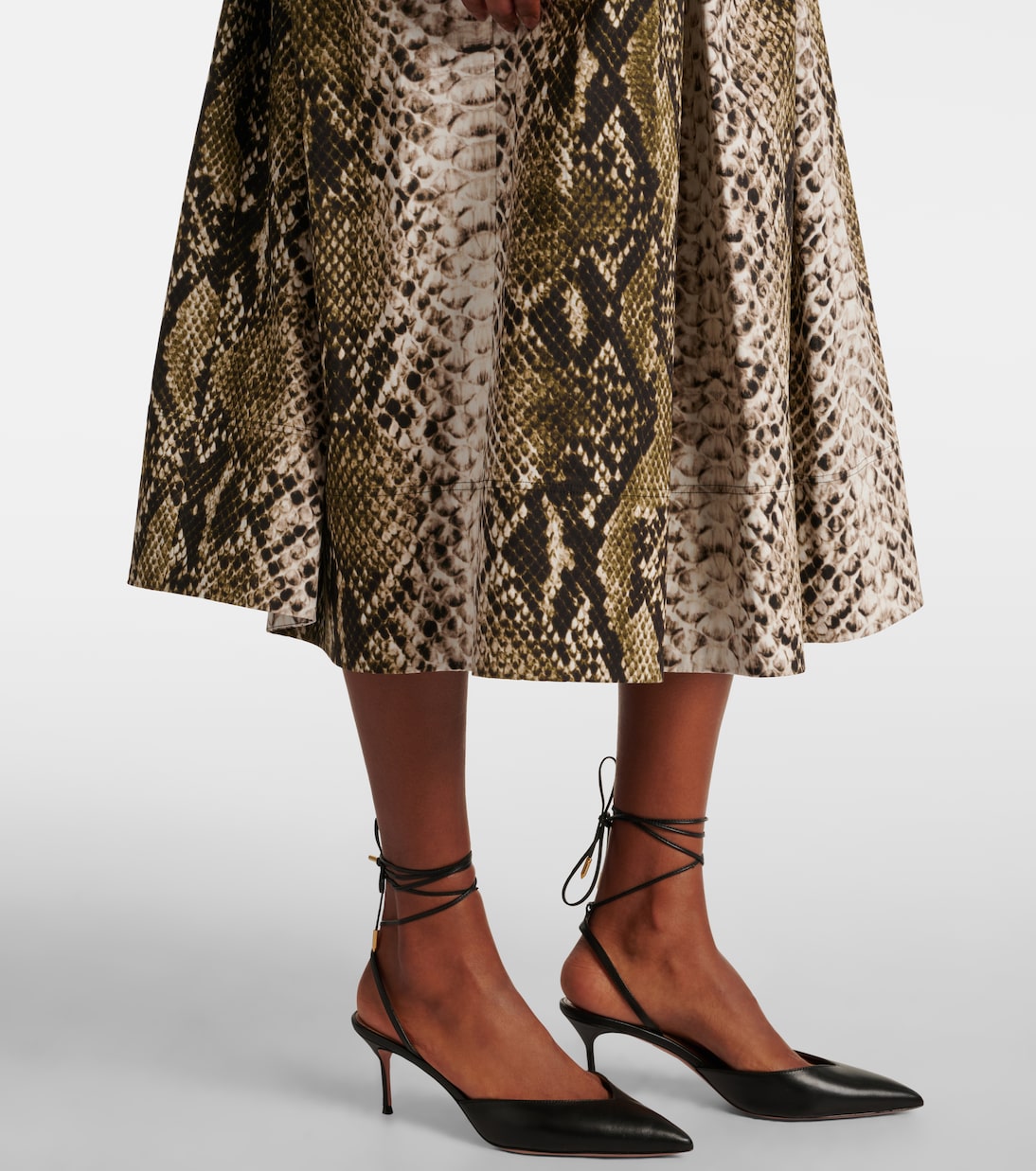 Abito lungo in popeline di misto cotone | Oscar de la Renta