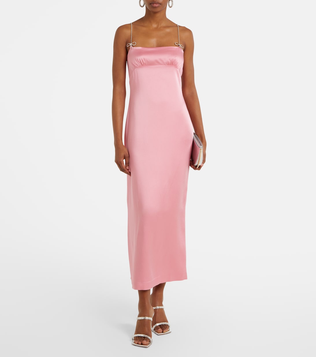 Midikleid Envers aus Satin mit Kristallen | Blumarine