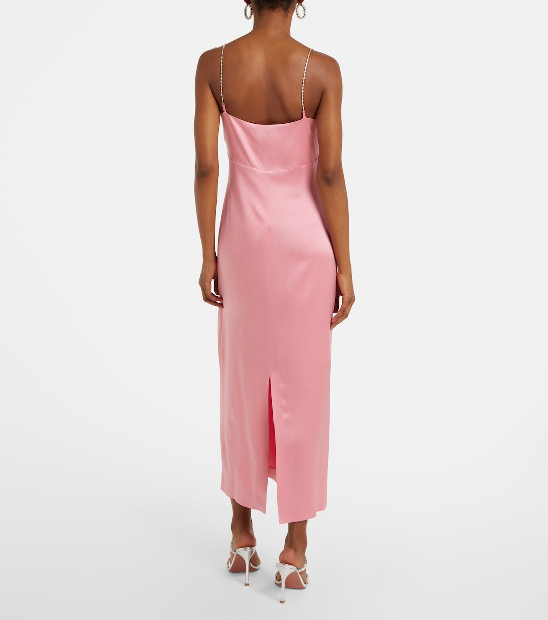 Midikleid Envers aus Satin mit Kristallen | Blumarine