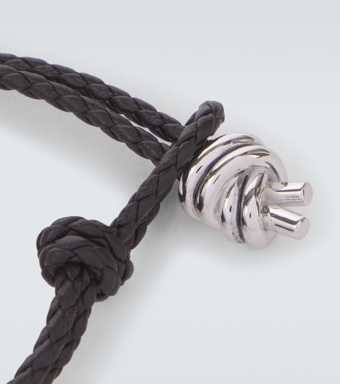 Armband Knot aus Leder mit Sterlingsilber | Bottega Veneta