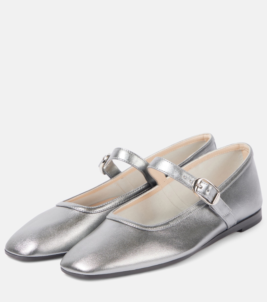 Metallic leather Mary Jane flats | Le Monde Béryl