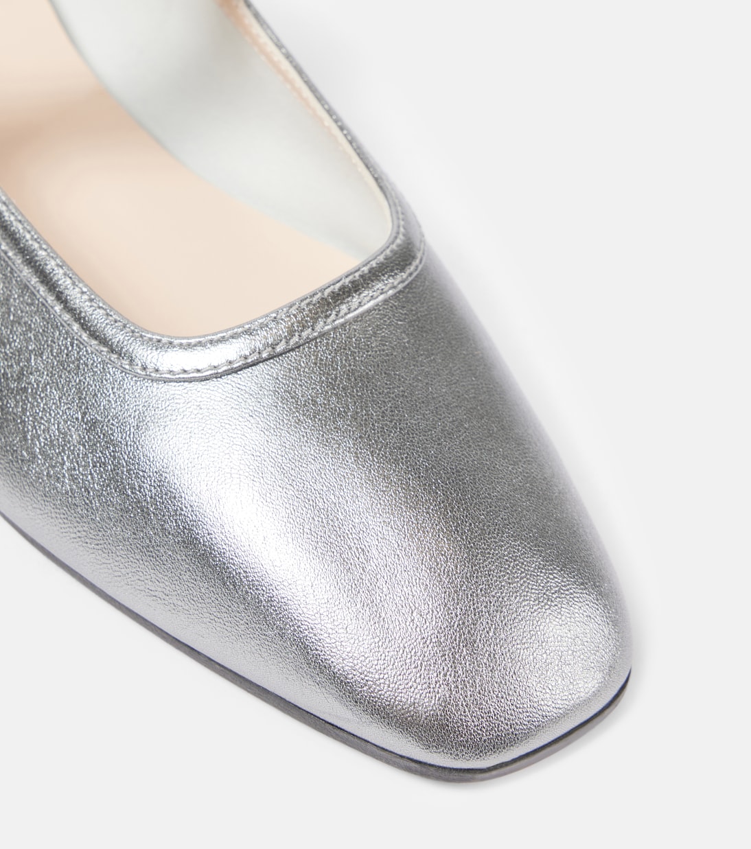 Metallic leather Mary Jane flats | Le Monde Béryl